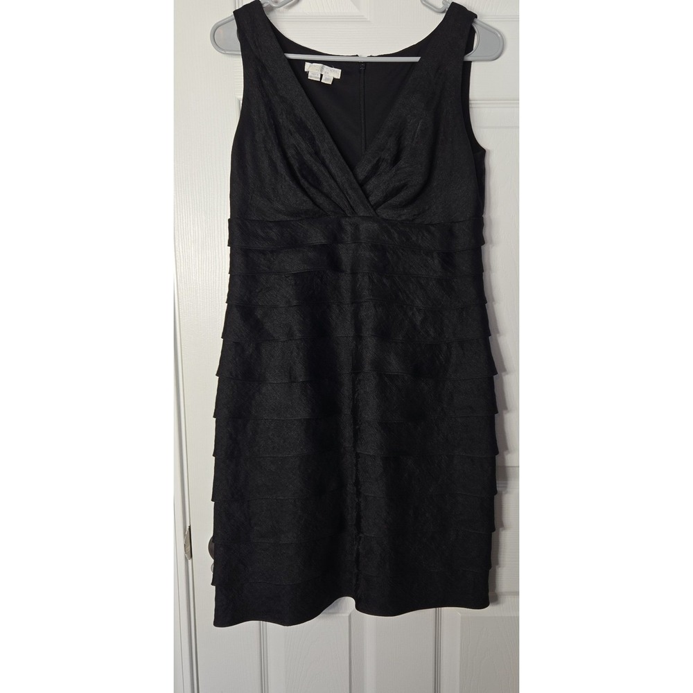 London Times‎ Womans Sleeveless Dress Size 8P Black Cocktail Dress Above Knee